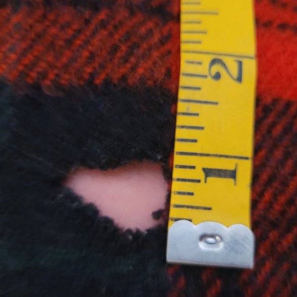 1950s Pendleton Robe In A Bag Designer Throw Blanket Red Black Wool Plaid Fringe - Picture 10 of 16